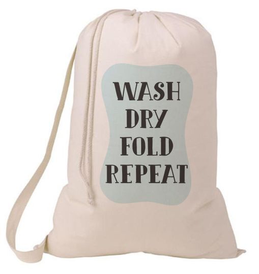 Discover Grad Gift Wash Dry Fold Repeat Emblem Laundry Bag