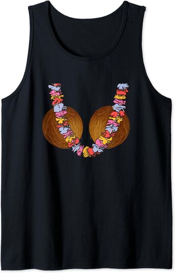Discover Coconut Bra Hawaiian Aloha Summer Beach Tropical Bra Tank Top
