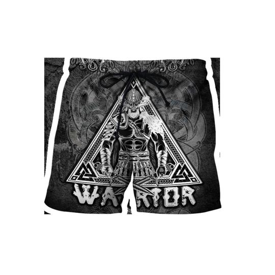 Discover Viking Warrior Tattoos Beach Shorts For Men