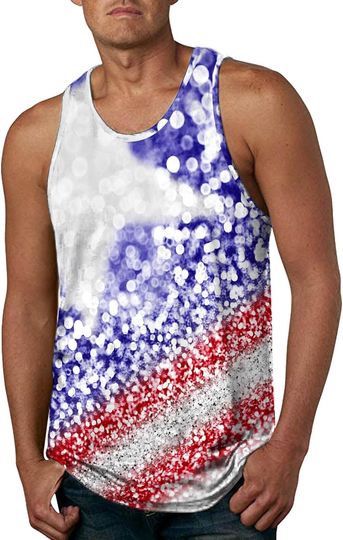 Discover Mens 3D Print Tank Top American Flag Tank Tops