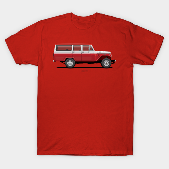 Discover Land Cruiser Station Wagon FJ45LV - Red - Land Cruiser - T-Shirt