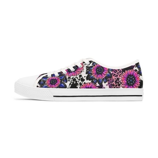 Discover Pink sunflower Women's Low Top Sneakers