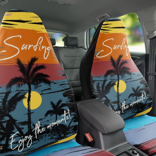 Discover Surfing Seat Covers For Car Tropical Car Seat Covers