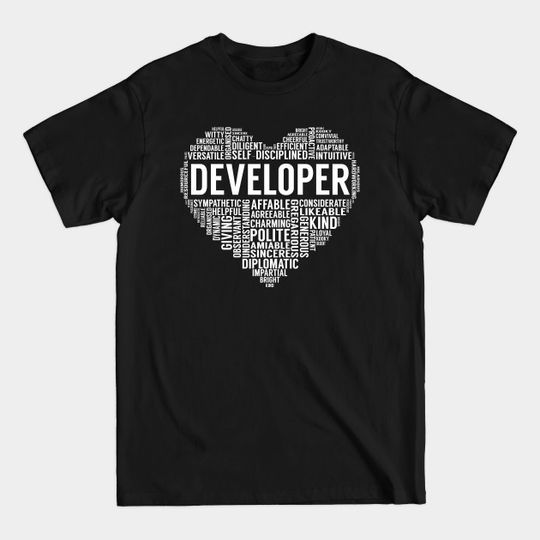 Discover Developer Heart - Developer - T-Shirt