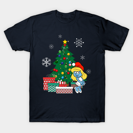 Discover Smurfette Around The Christmas Tree - Smurf - T-Shirt