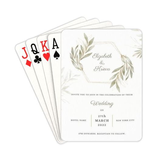 Discover Custom Playing Cards Decks Personalized Love Wreath Favors | Flower Personalized Wedding Favors | Wedding Gifts DM93 | Playing Cards Decks