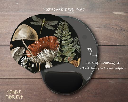 Discover Magic Mushroom Wrist Rest Mouse Pad