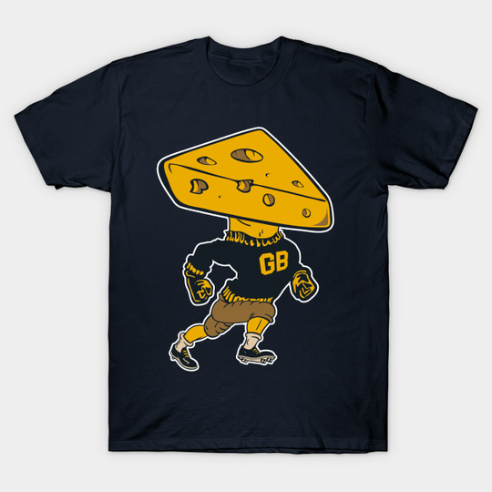 Discover Green Bay Football Mascot Cheese Man - Green Bay - T-Shirt