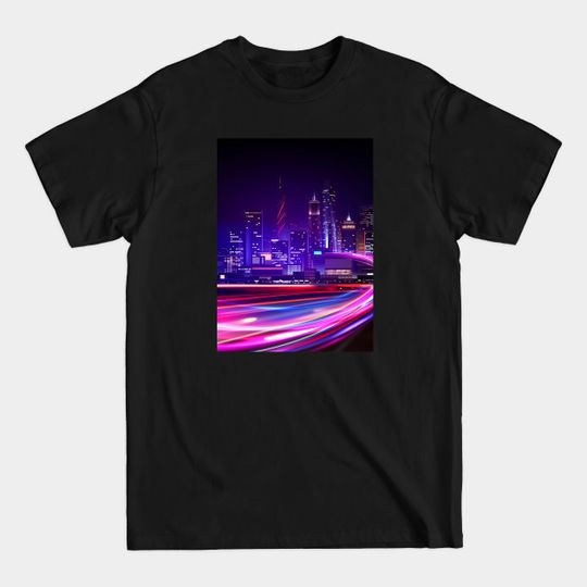 Discover Neon city: fast lights #2 - Neon City - T-Shirt