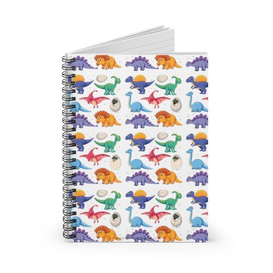 Discover Cute Dinosaurs - Ruled Line, Cute Gift idea, Cute Animals Dino