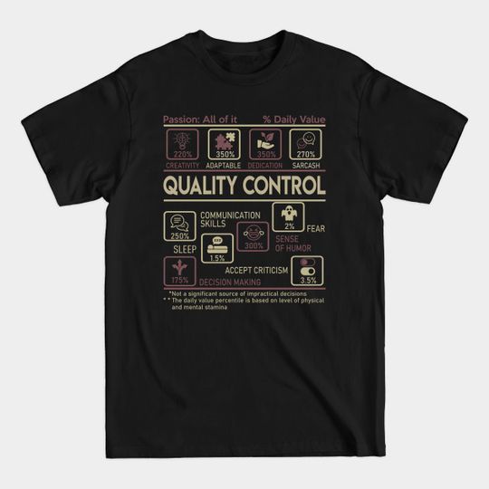 Discover Quality Control T Shirt - Multitasking Daily Value Gift Item Tee - Quality Control - T-Shirt