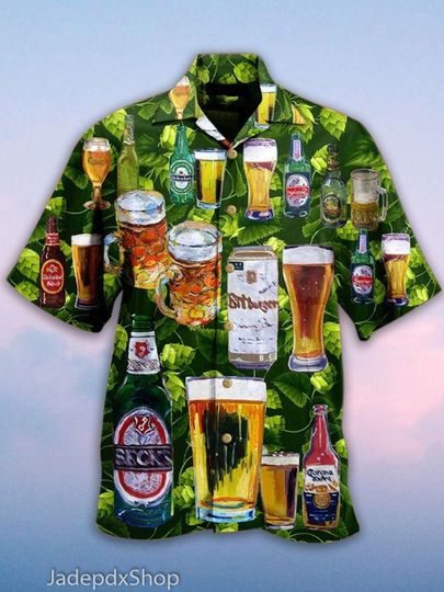Discover Green Leaf Beer Hawaiian Shirt