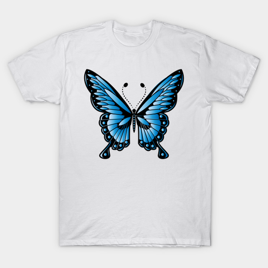Discover Blue Butterfly - Butterfly Design - T-Shirt