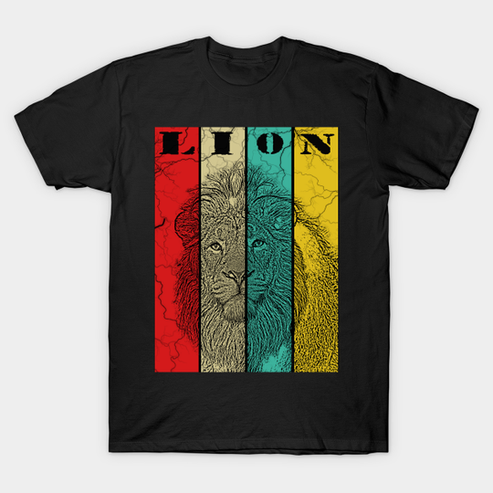 Discover Indian Lion Colored - Wild Cat T-Shirt