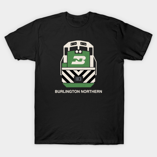 Discover Burlington Northern Railroad Train Engine - Burlington Northern Railroad - T-Shirt