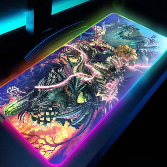 Discover Anime Dragon RGB Gaming LED Mouse Pad