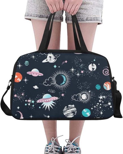 Discover HHL Sports Gym Bag Space Galaxy Constellation Travel Bags Duffle Bag Tote Bag Workout Fitness Handbag