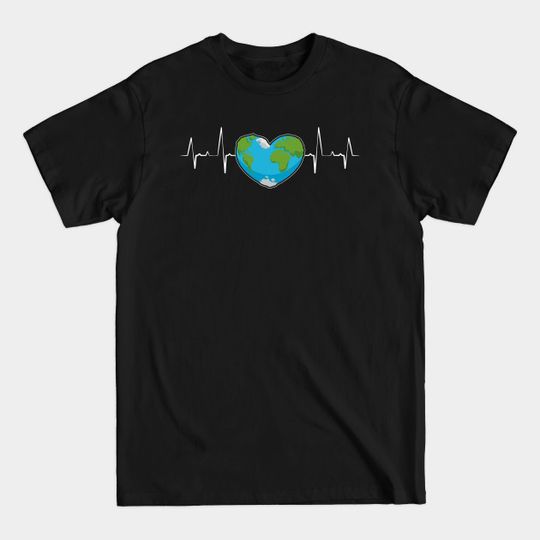 Discover Earth Planet Heartbeat - Space Lover Solar System - Planet Earth - T-Shirt