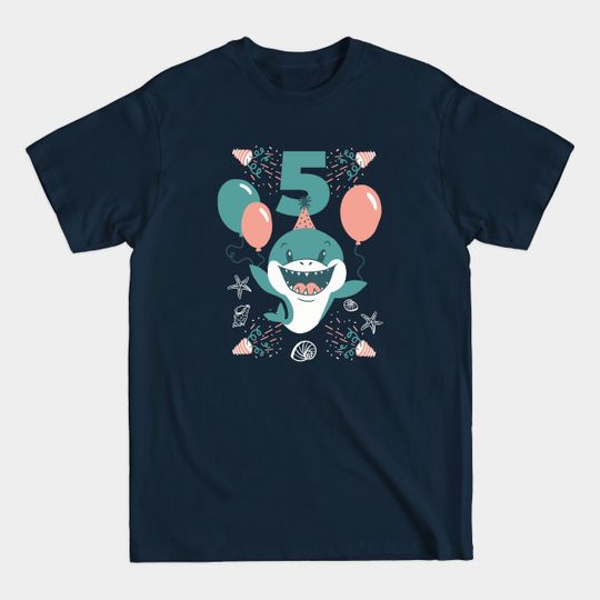 Discover Baby Shark for 5th Birthday - 5th Birthday Kids - T-Shirt
