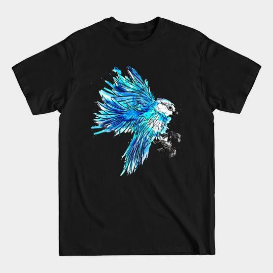 Discover Water Colour Blue Bird - Watercolour - T-Shirt