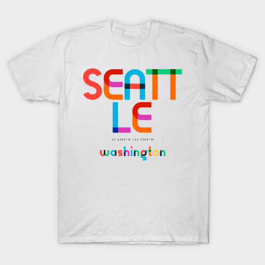 Discover Seattle Washington Mid Century, Pop Art, - Pop Art - T-Shirt