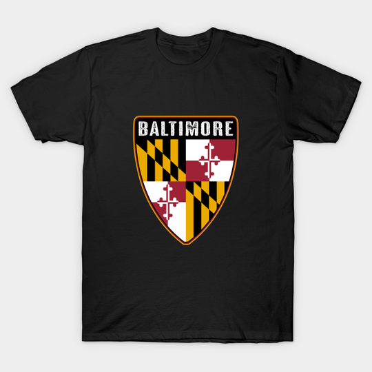 Discover Baltimore Maryland Shield - Baltimore Maryland Shield - T-Shirt