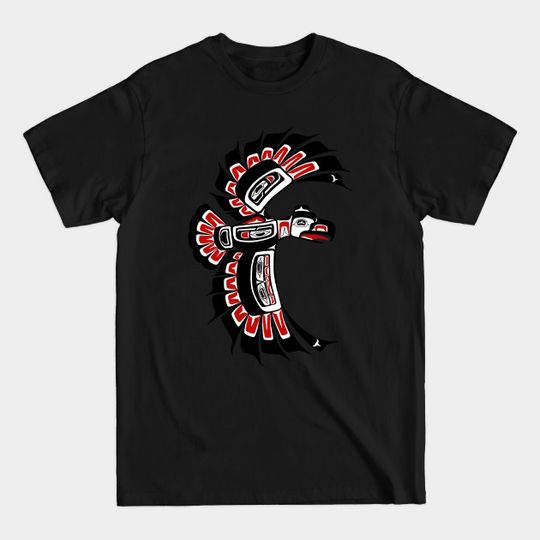 Discover Tribal Eagle, PNW Haida Tlingit - Haida Eagle In Flight - T-Shirt
