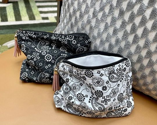 Discover Cotton Boho Makeup Bag, Vintage Cosmetic Organizer, Toiletry Bag, Eco Bag