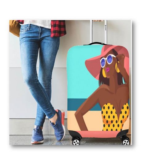 Discover Beach Babe Luggage Cover