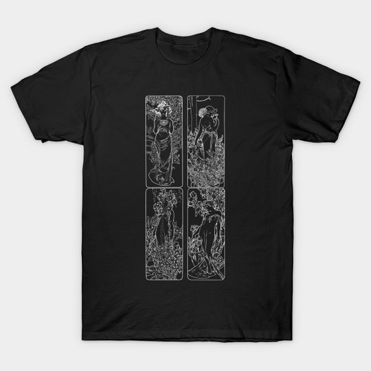 Discover art nouveau Alphonse Mucha victorian gothic - Art Nouveau - T-Shirt