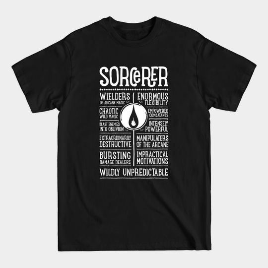 Discover DND Sorcerer Class Role Playing - Sorcerer - T-Shirt