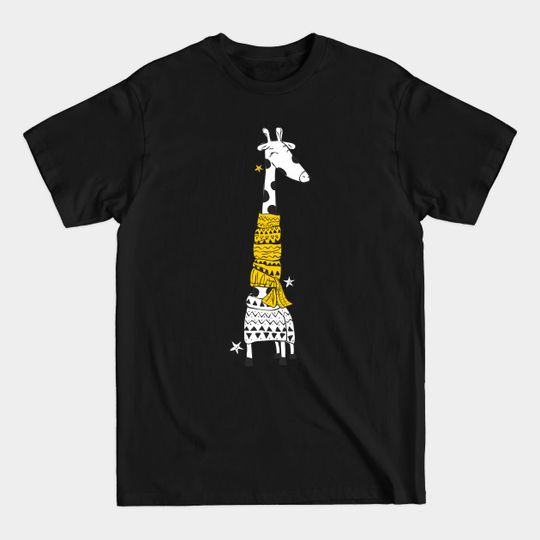 Discover Cute giraffe in a scarf - Cute Giraffe - T-Shirt