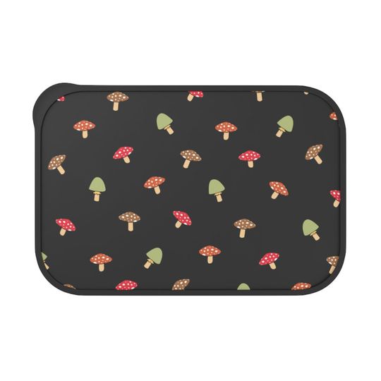 Discover Mushroom PLA Bento Box with Band and Utensils
