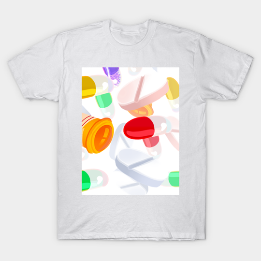 Discover SPILL PILLS PATTERN - Pills - T-Shirt