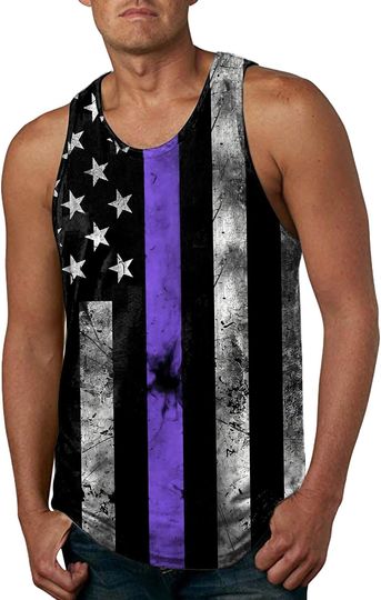 Discover Men's Casual American Flag Tank Tops July 4Th Novelty 3D