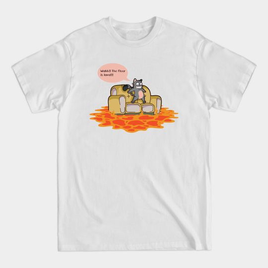 Discover Funny Cat The Floor Is Lava - Lava Theme T-Shirt