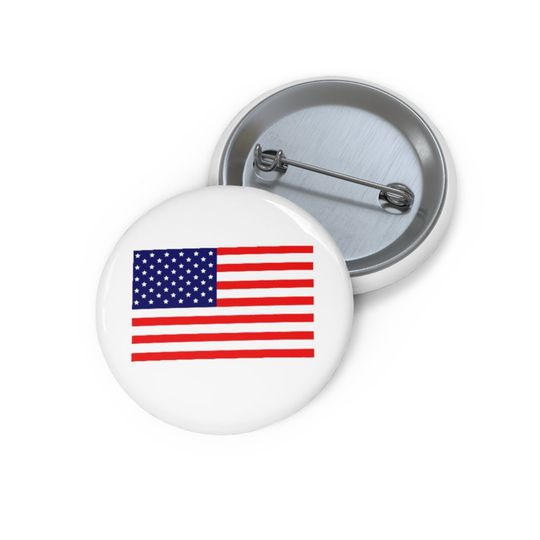 Discover American Flag  Pin Button