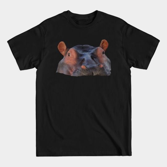 Discover Low Poly Hippo with the Head Poking out of the Water - Low Poly - T-Shirt