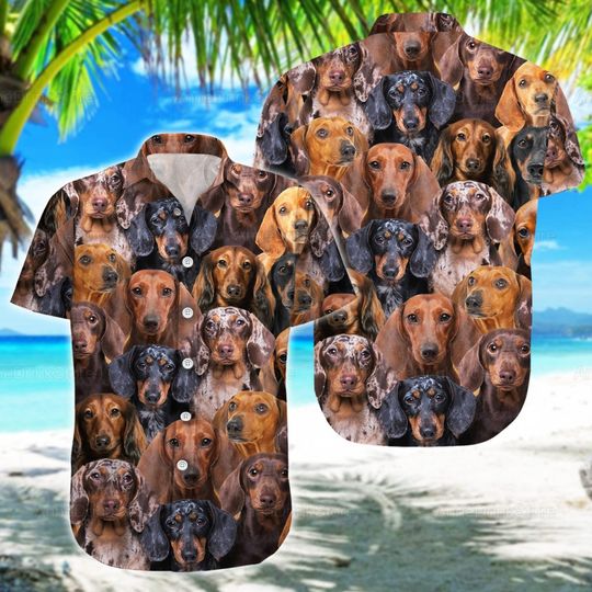 Discover Dachshund Button Up Shirts, Dog Hawaiian Shirts, Hawaiian Shirts