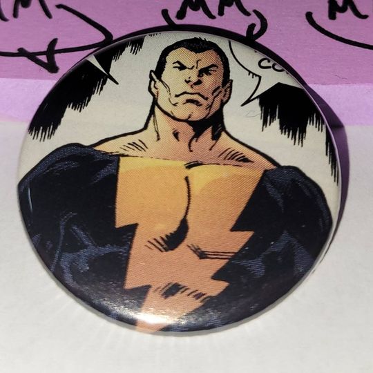 Discover Comic Book 1.5 Button// Black Adam