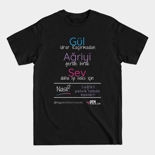 Discover TURKISH - Pelvic Floor Muscles - Turkish Pelvic Floor Muscles - T-Shirt