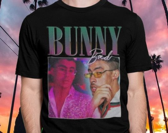 Discover Bad Bunny Rapper T-Shirt: Heavy Cotton Tee