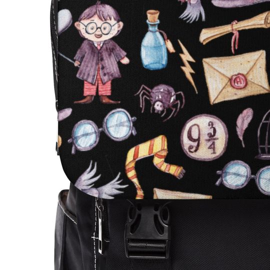 Discover Wizard School Black Diaper Bag Unisex Casual Shoulder Bag