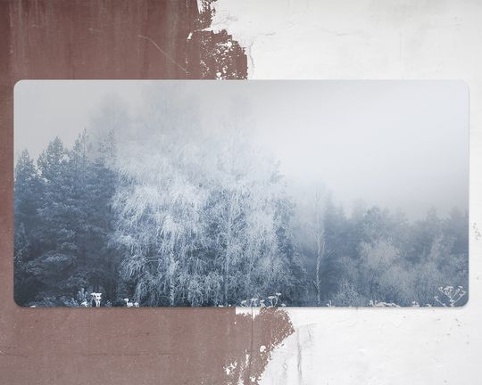 Discover Winter Trees Background Desk Mats