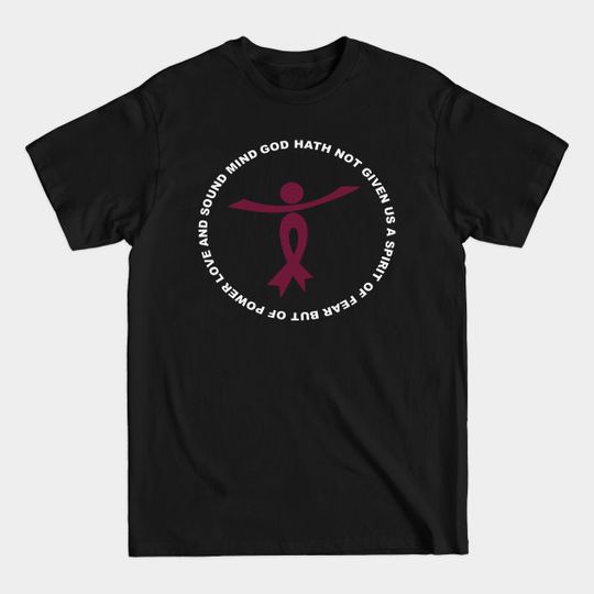 Discover God Hath Not Given Spirit Of Fear Power Love Sickle Cell Awareness Burgundy Ribbon Warrior - Burgundy Ribbon - T-Shirt