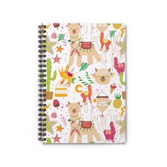 Discover Llama Spiral Notebook - Ruled Line