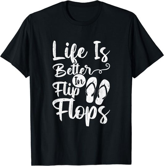 Discover Life is Better in Flip Flops Summer Beach Garment T-Shirt