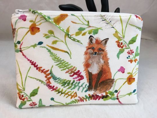 Discover Fox Medium Padded Zipper Bag, Cosmetic Bag, Organizer Pouch - Choose Color