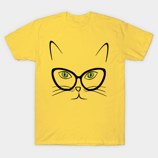 Discover cat wearing glasses - Cat Wearing Glasses - T-Shirt