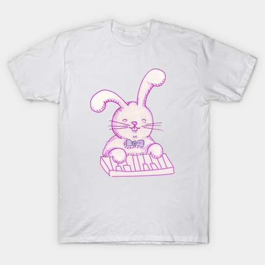 Discover mr eww playing the keyboard - Bunny Rabbit - T-Shirt